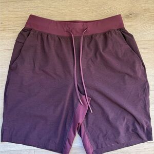 Lululemon Men's Lined Athletic Shorts in Burgundy/Wine